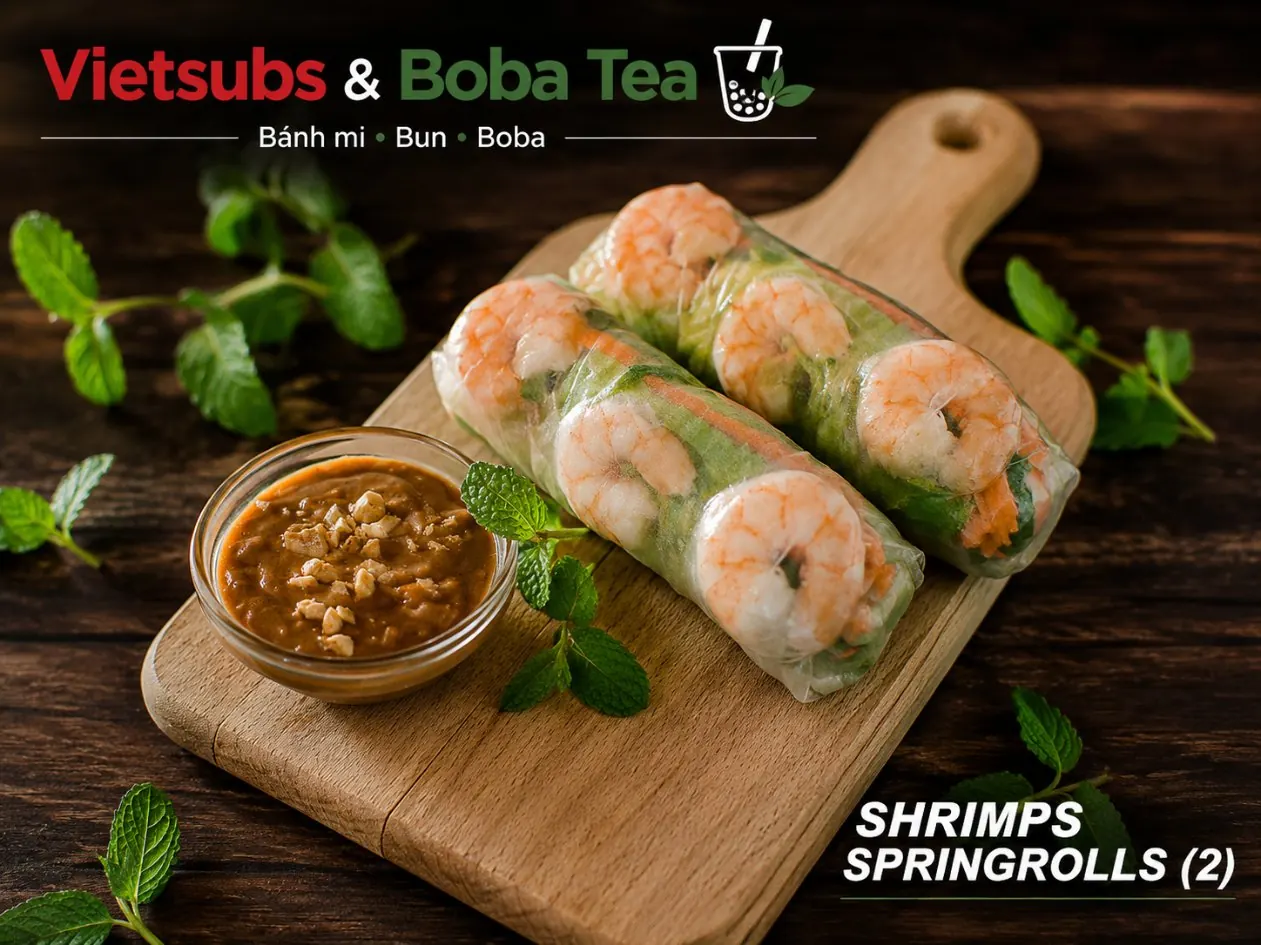 Fresh shrimp spring rolls